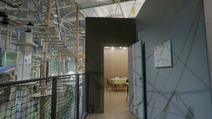 A modern Indoor Space featuring innovative Climbing Structures and dynamic design. Creative