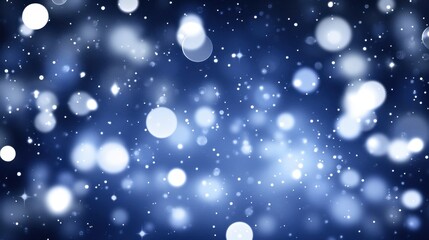 Obraz premium Sparkling, blurry lights against a dark blue background. A festive, celebratory abstract design