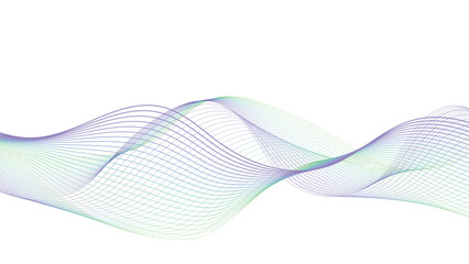 Minimalist Flowing Lines in Purple and Green Gradient