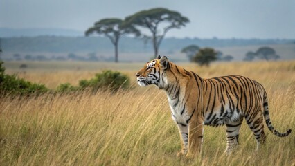 Fototapeta premium zebra in the savannah