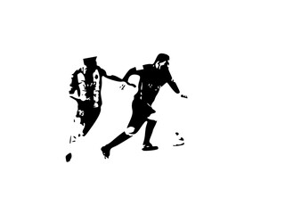 vector or illustration of a person carrying a ball
