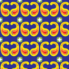 seamless pattern with funny cartoon eyes