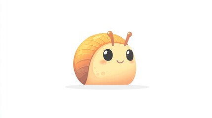 Fototapeta premium Cute cartoon snail illustration