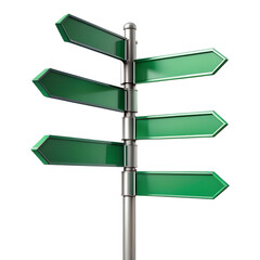 blank green road sign