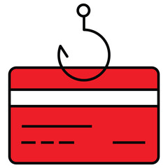 Phishing Credit Card Icon Vector Design