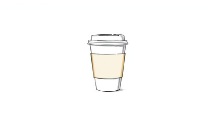 Simple illustration of a disposable coffee cup