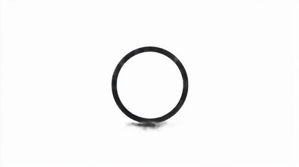 Fototapeta premium A black circle with a white background.