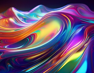 Fototapeta premium abstract liquid iridescent flowing background