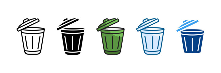 Disposal Icon Set Multiple Style Collection