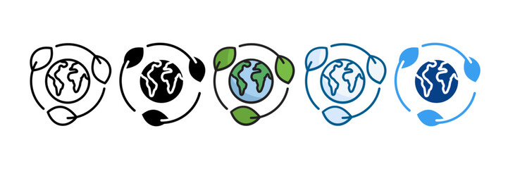 Ecology Icon Set Multiple Style Collection