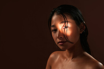 A breathtaking and stunning portrait depicting an Asian woman that embodies true beauty aesthetics
