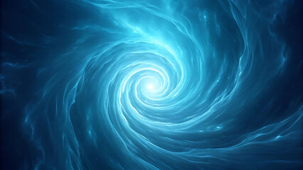 Obraz premium Abstract Spiral Vortex in Deep Azure