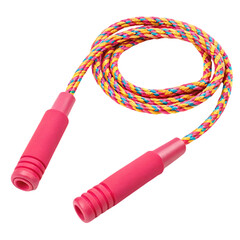 Colorful jump rope isolated on white background