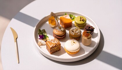 美しいデザートのアソート