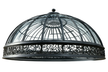 Ornate glass dome isolated on transparent PNG background