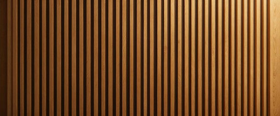 Brown Wood Background Banner - Vertical Acoustic Panel Wall Texture Seamless Panorama