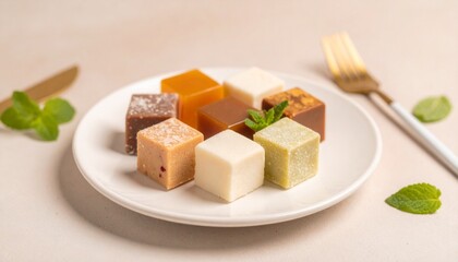 皿の上の美しいデザート