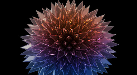 Abstract Crystal Structure With Color Gradient For Modern Design Projects