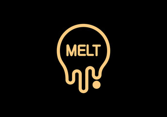melted logo icon vector design