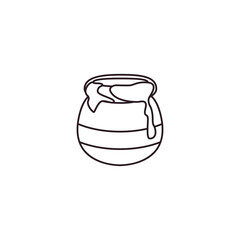 jam honey jar pot ceramic vase vector emoji illustration symbol sign icon 