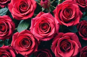 Obraz premium Rose flower pattern. Bordo background,