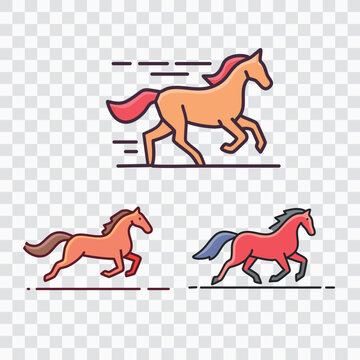 Set of horse club labels. Horse face logo emblem template mascot symbol for business, shirt design or horce club.horse, illustration, design, vector, graphic, mascot, silhouette, design element, 