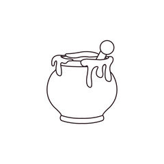 honey jar pot ceramic vase vector emoji illustration symbol sign icon 
