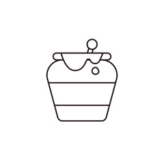 honey jar pot ceramic vase vector emoji illustration symbol sign icon 