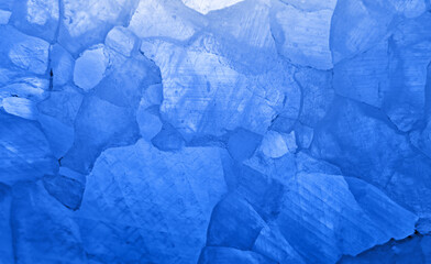 fine texture of bright blue calcite mineral