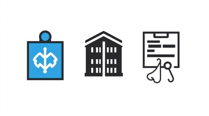 Property ownership, building, certificate, document, legal, secure, contract, white background, real estate