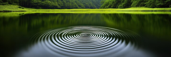 Obraz premium Tranquil Ripples on Serene Water