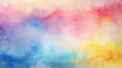 *Pastel Watercolor Texture Background – Soft Pink, Yellow & Blue Backdrop for Loving Community Events (Copy Space Left)*  