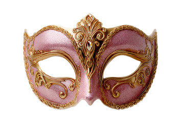 Ornate pink mask isolated on transparent PNG background