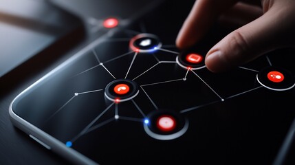 Mobile device interface, connected icons