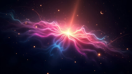 Stunning Cosmic Burst with Vibrant Colors and Celestial Radiance