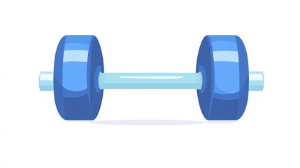 Obraz premium Blue dumbbell weightlifting fitness exercise gym