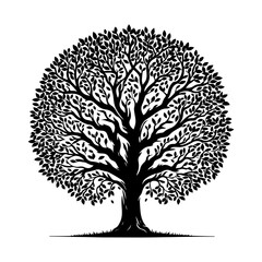 Naklejka premium tree silhouette vector style
