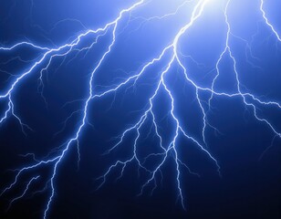 Fototapeta premium bolts of electricity illuminate dark sky dramatic display of natural power