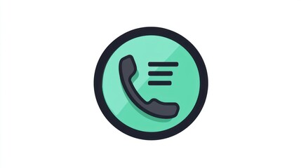 Obraz premium Phone icon, flat design, communication, call, contact information for website