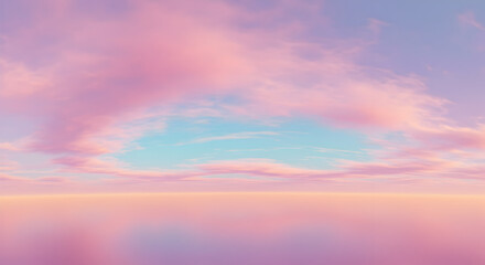 Fototapeta premium Serene Skies With Pastel Hues In A Calming And Dreamy Landscape