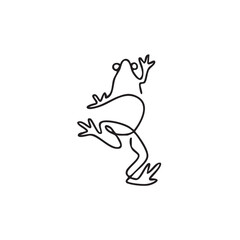 frog one line art illustration