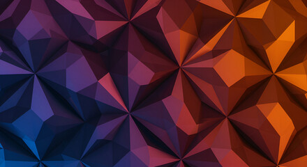 Modern Geometric Faceted Background With Gradient Lighting And Triangular Shapes