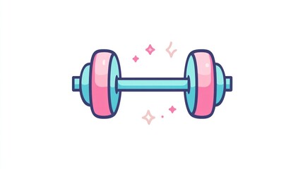 Obraz premium Pink dumbbell fitness workout gym exercise (9)