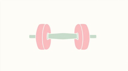 Obraz premium Pink dumbbell fitness workout gym exercise
