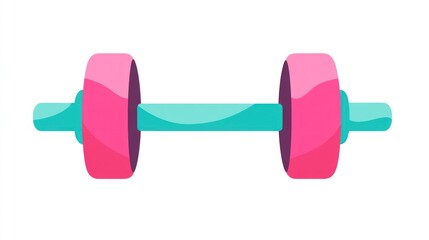 Obraz premium Pink dumbbell fitness workout gym exercise (3)