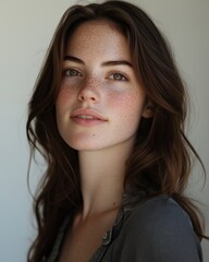 Freckled Beauty: Intimate Portrait in Natural Light