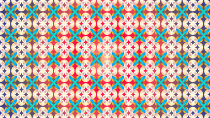 Vibrant Harmony of Blue and Red Geometry