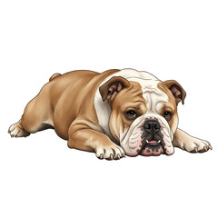 Obraz premium Bulldog Lazy Pose