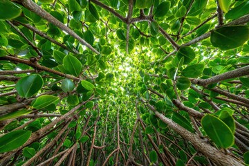 Obraz premium Lush mangrove canopy