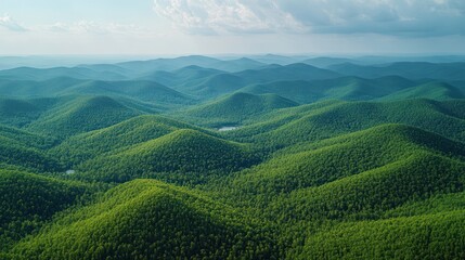 Obraz premium Lush green mountain range